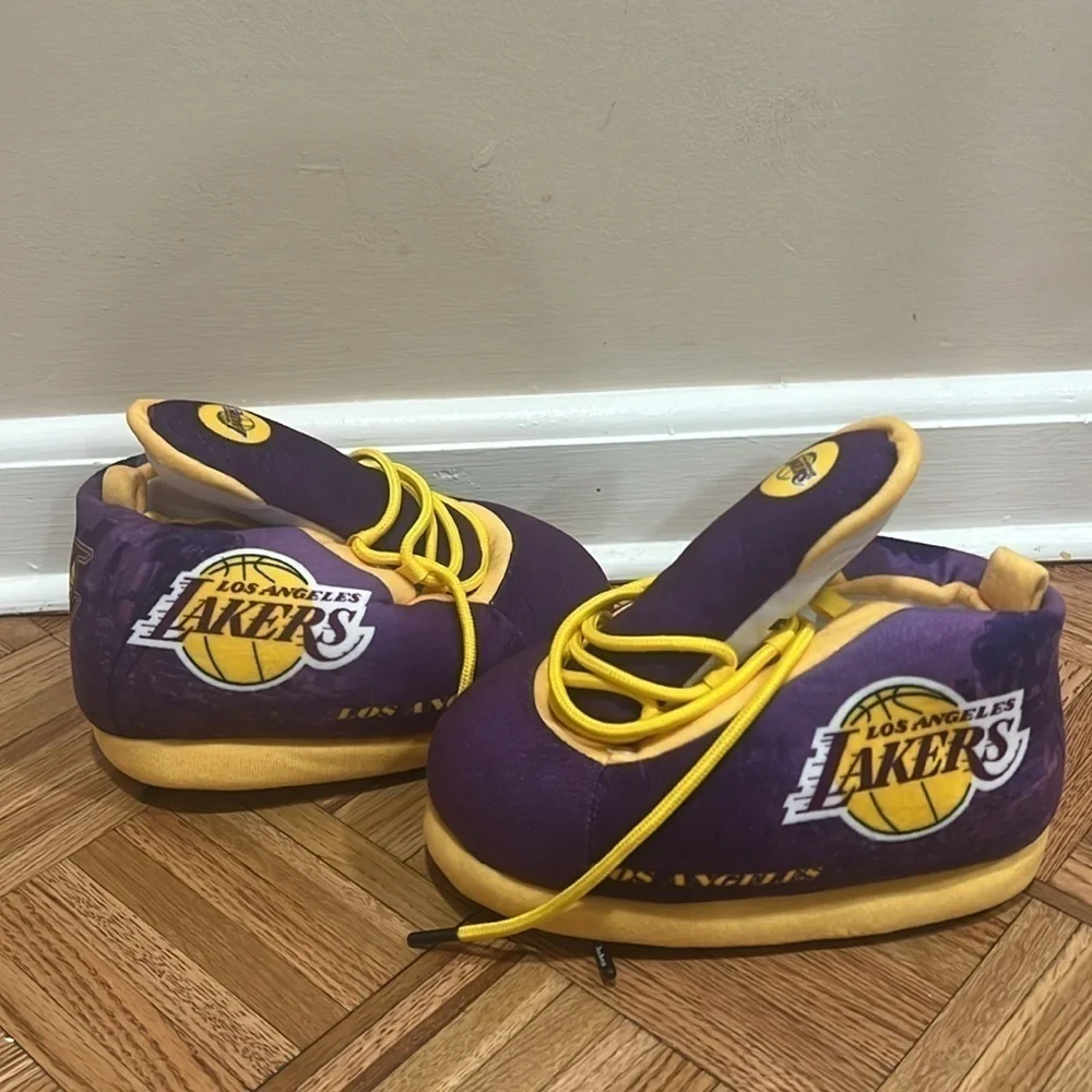 Los Angeles LA Lakers Slippers Plush Sneaker Slipper